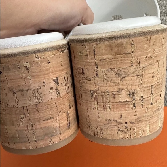 NEW HERMÈS White Calfskin Leather Eze 30 Platform Sandals - Picture 6 of 12